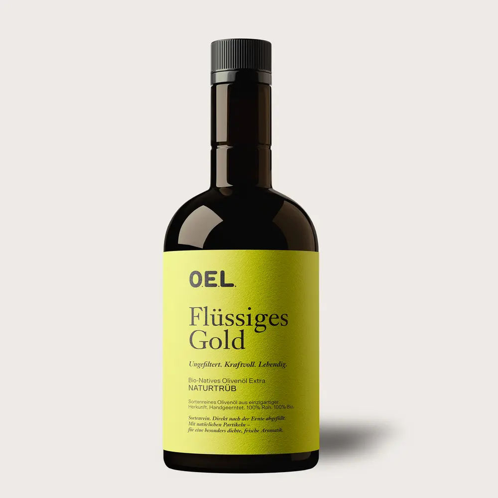 O.E.L. Flüssiges Gold Naturtrüb Bio Olivenöl 500 ml